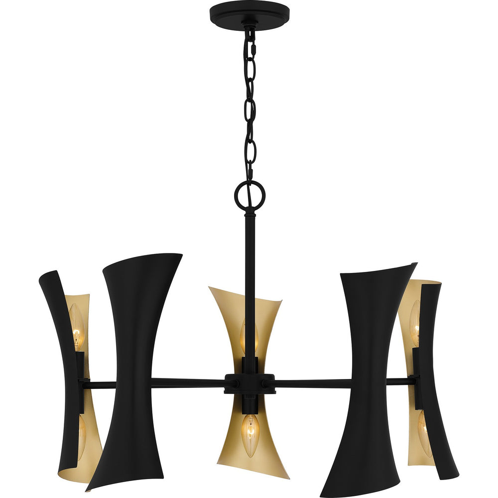Quoizel - Ten Light Chandelier - Myla - Matte Black- Union Lighting Luminaires Decor