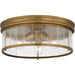 Quoizel - Three Light Flush Mount - Quoizel Flush Mount - Weathered Brass- Union Lighting Luminaires Decor