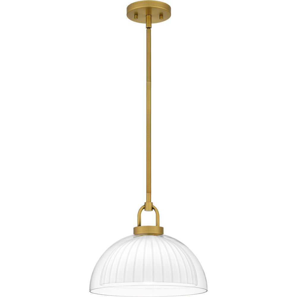 Quoizel - One Light Pendant - Quoizel Pendant - Brushed Gold- Union Lighting Luminaires Decor