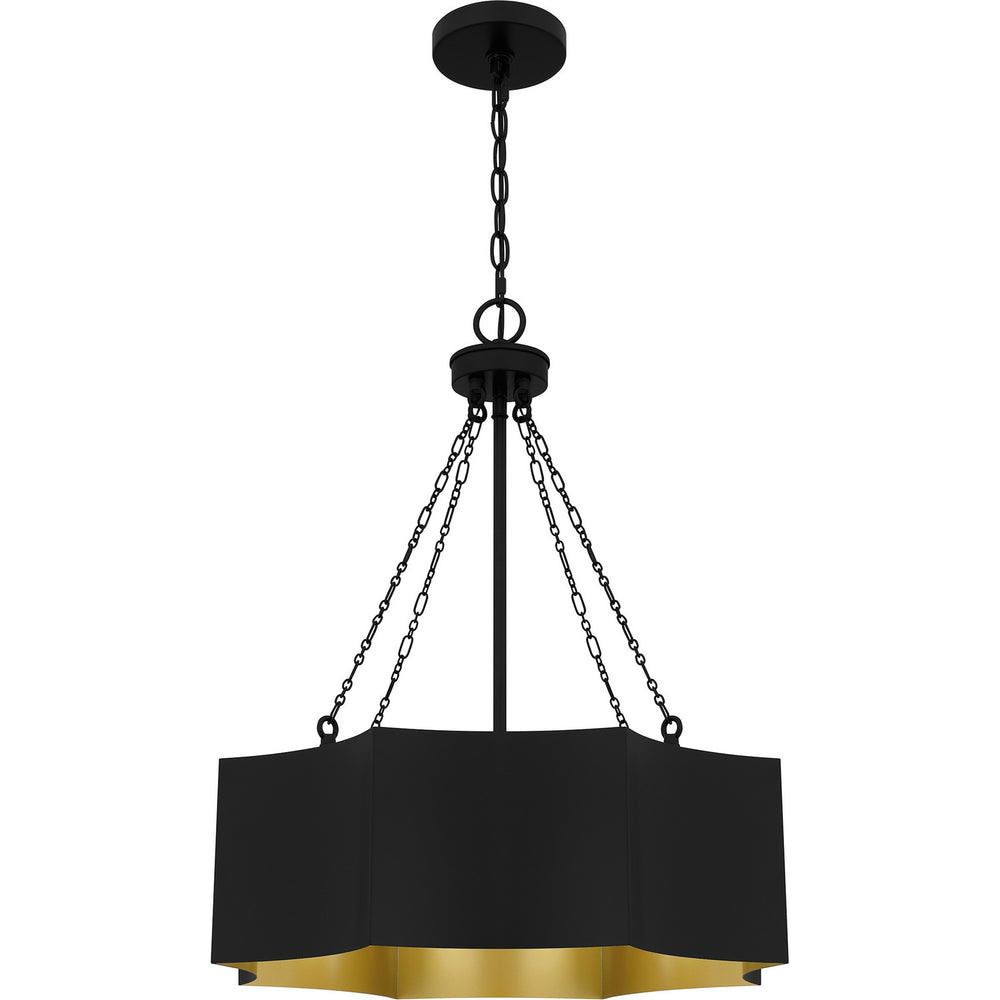 Quoizel - Four Light Pendant - Quoizel Pendant - Matte Black- Union Lighting Luminaires Decor