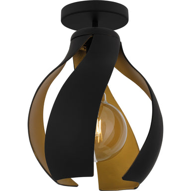Quoizel - One Light Semi Flush Mount - Quoizel Semi-Flush Mount - Matte Black- Union Lighting Luminaires Decor