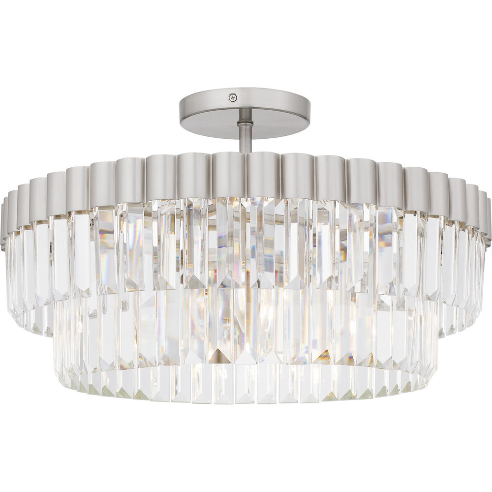 Quoizel - Four Light Semi Flush Mount - Quoizel Semi-Flush Mount - Brushed Nickel- Union Lighting Luminaires Decor