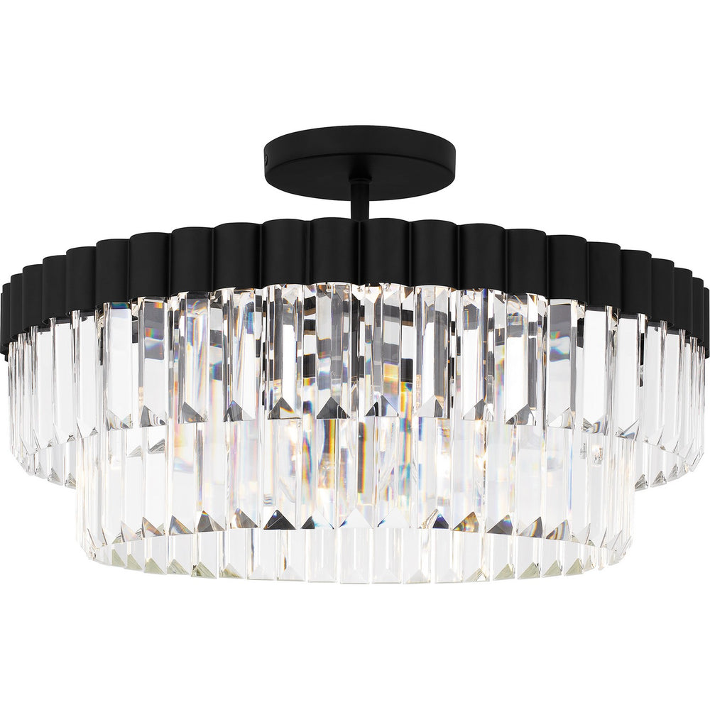 Quoizel - Four Light Semi Flush Mount - Quoizel Semi-Flush Mount - Matte Black- Union Lighting Luminaires Decor