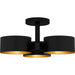 Quoizel - Three Light Semi Flush Mount - Quoizel Semi-Flush Mount - Matte Black- Union Lighting Luminaires Decor