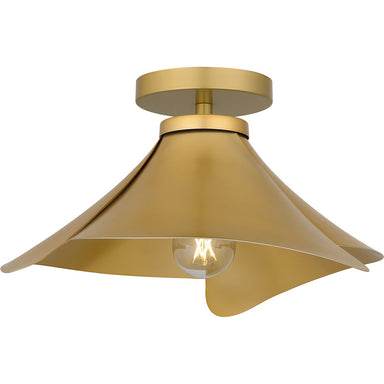 Quoizel - One Light Semi Flush Mount - Quoizel Semi-Flush Mount - Light Gold- Union Lighting Luminaires Decor