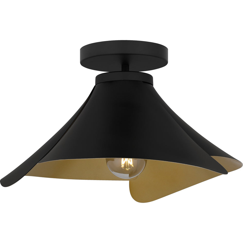Quoizel - One Light Semi Flush Mount - Quoizel Semi-Flush Mount - Matte Black- Union Lighting Luminaires Decor