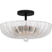 Quoizel - Three Light Semi Flush Mount - Quoizel Semi-Flush Mount - Matte Black- Union Lighting Luminaires Decor