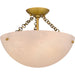 Quoizel - Three Light Semi Flush Mount - Quoizel Semi-Flush Mount - Brushed Gold- Union Lighting Luminaires Decor