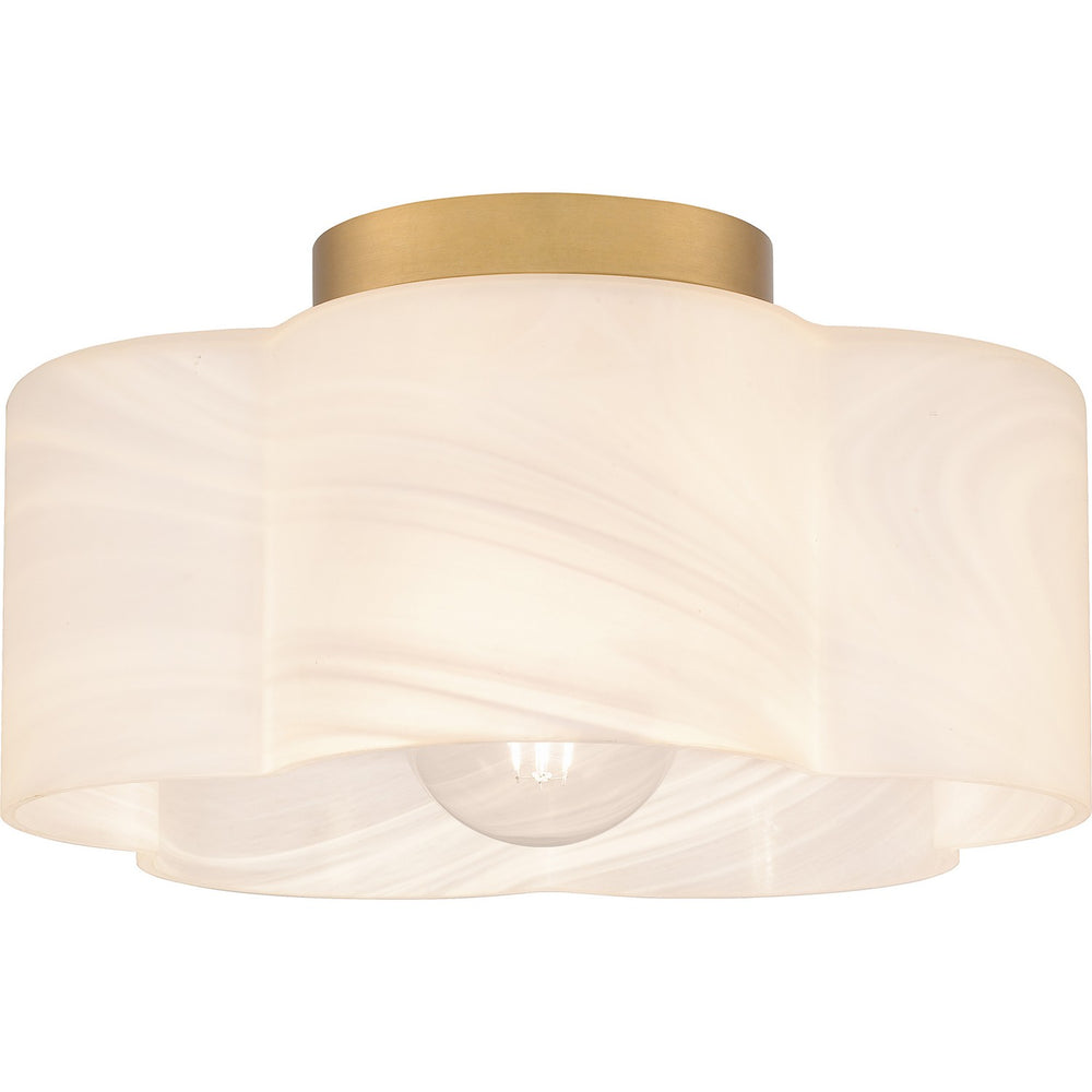 Quoizel - One Light Semi Flush Mount - Quoizel Semi-Flush Mount - Brushed Weathered Brass- Union Lighting Luminaires Decor