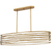 Quoizel - Five Light Linear Chandelier - Spiral - Light Gold- Union Lighting Luminaires Decor