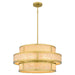 Quoizel - Six Light Pendant - Stoneland - Brushed Gold- Union Lighting Luminaires Decor