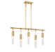 Savoy House - Five Light Linear Chandelier - Chelsea - Warm Brass- Union Lighting Luminaires Decor