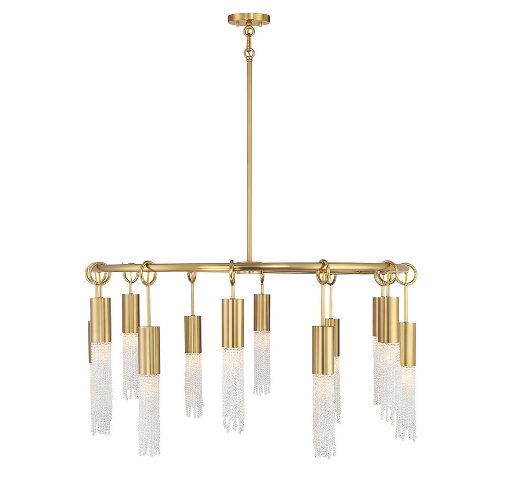 Savoy House - 12 Light Chandelier - Chelsea - Warm Brass- Union Lighting Luminaires Decor