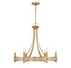 Savoy House - Six Light Chandelier - Camden - Warm Brass- Union Lighting Luminaires Decor