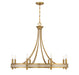 Savoy House - Eight Light Chandelier - Camden - Warm Brass- Union Lighting Luminaires Decor