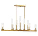 Savoy House - Nine Light Chandelier - Carina - Warm Brass- Union Lighting Luminaires Decor