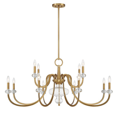 Savoy House - 12 Light Chandelier - Bergdorf - Warm Brass- Union Lighting Luminaires Decor