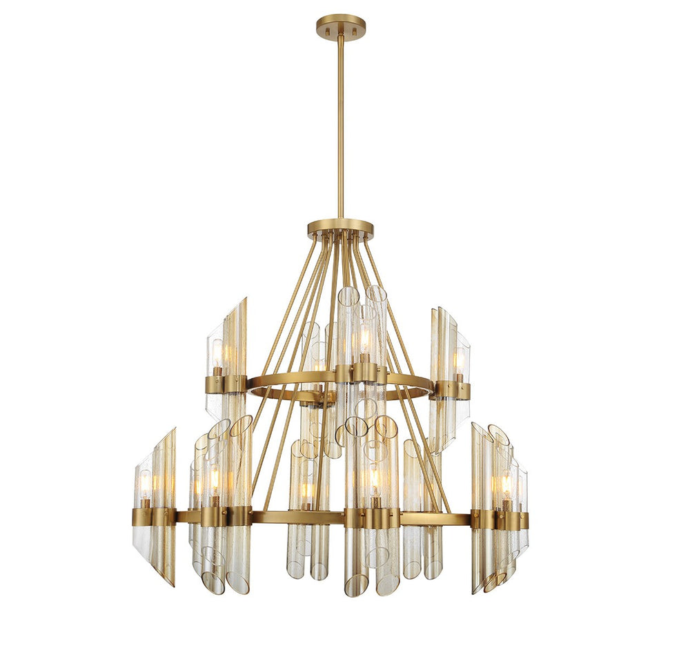 Savoy House - 12 Light Chandelier - Biltmore - Warm Brass- Union Lighting Luminaires Decor