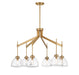Savoy House - Six Light Chandelier - Corbin - Warm Brass- Union Lighting Luminaires Decor