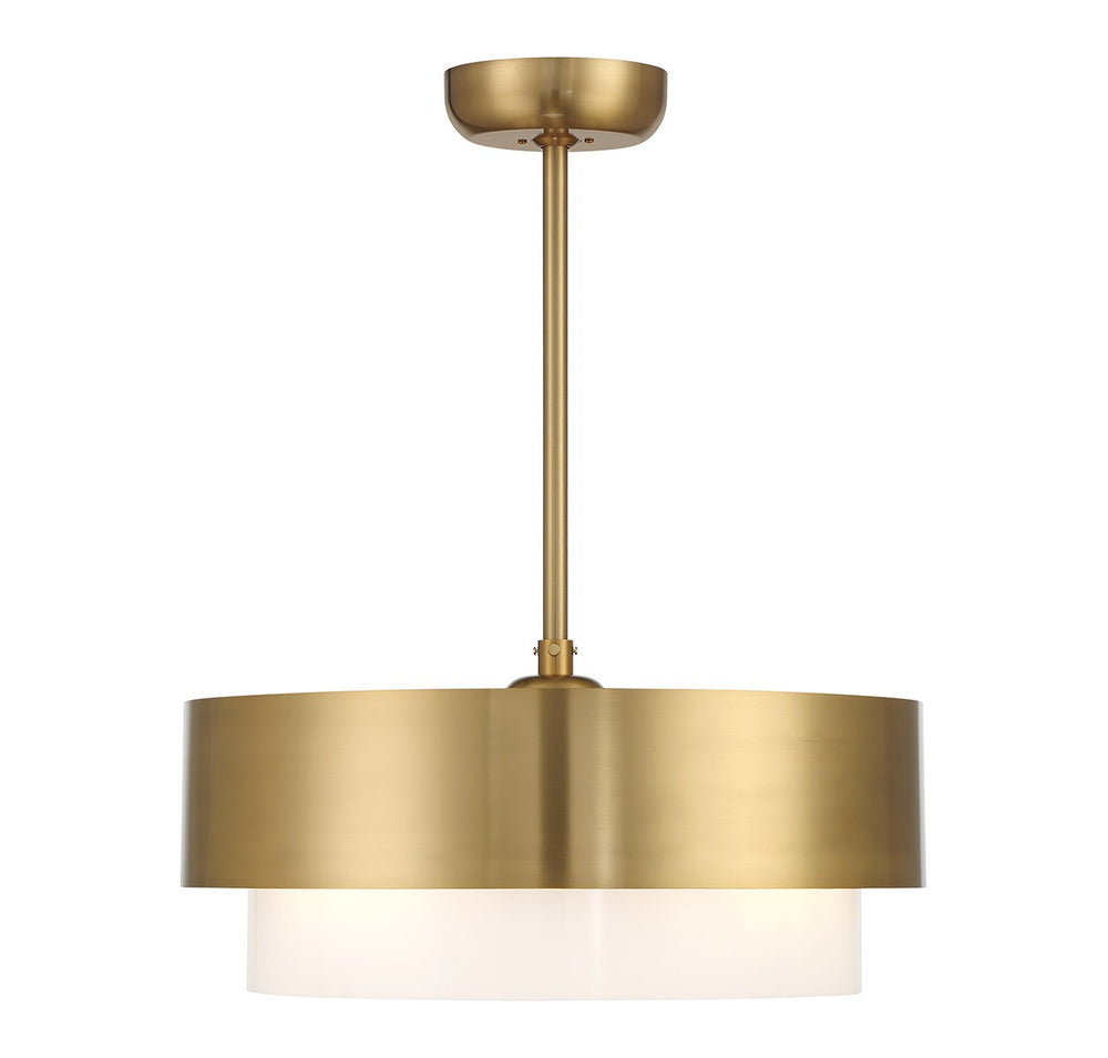 Savoy House - Four Light Fan D'Lier - Diana - Warm Brass- Union Lighting Luminaires Decor