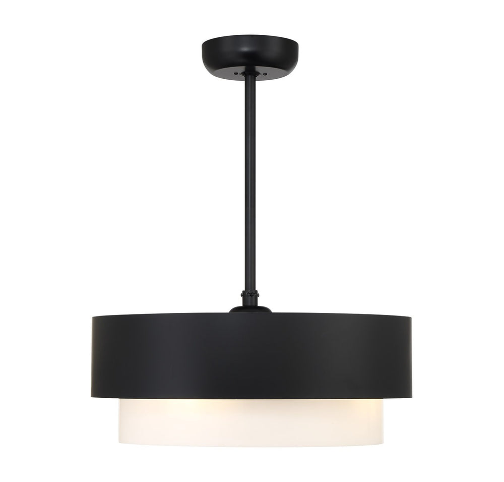 Savoy House - Four Light Fan D'Lier - Diana - Matte Black- Union Lighting Luminaires Decor