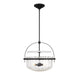 Savoy House - Four Light Convertible Semi-Flush/Pendant - Denmar - Matte Black- Union Lighting Luminaires Decor