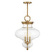 Savoy House - Three Light Pendant - Bergdorf - Warm Brass- Union Lighting Luminaires Decor