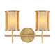 Savoy House - Two Light Bathroom Vanity - Camden - Warm Brass- Union Lighting Luminaires Decor