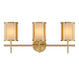 Savoy House - Three Light Bathroom Vanity - Camden - Warm Brass- Union Lighting Luminaires Decor