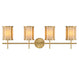 Savoy House - Four Light Bathroom Vanity - Camden - Warm Brass- Union Lighting Luminaires Decor