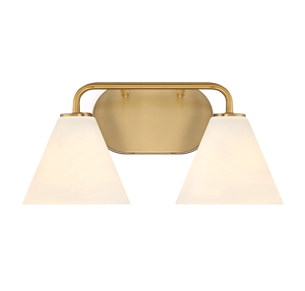 Savoy House - Two Light Bathroom Vanity - Blair - Warm Brass- Union Lighting Luminaires Decor