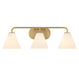 Savoy House - Three Light Bathroom Vanity - Blair - Warm Brass- Union Lighting Luminaires Decor