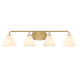 Savoy House - Four Light Bathroom Vanity - Blair - Warm Brass- Union Lighting Luminaires Decor