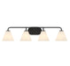 Savoy House - Four Light Bathroom Vanity - Blair - Matte Black- Union Lighting Luminaires Decor