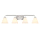 Savoy House - Four Light Bathroom Vanity - Blair - Satin Nickel- Union Lighting Luminaires Decor