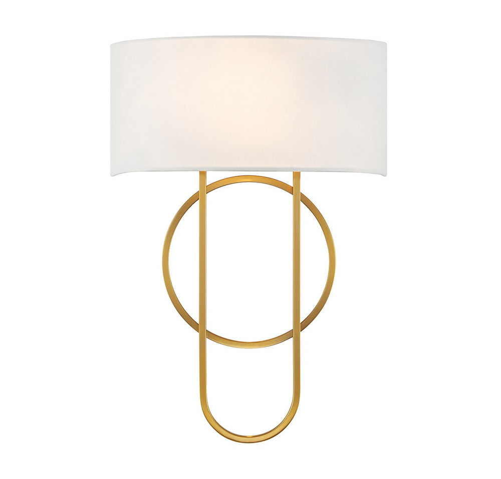 Savoy House - Two Light Wall Sconce - Tempe - Warm Brass- Union Lighting Luminaires Decor