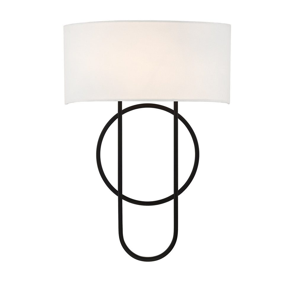 Savoy House - Two Light Wall Sconce - Tempe - Matte Black- Union Lighting Luminaires Decor