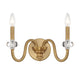 Savoy House - Two Light Wall Sconce - Bergdorf - Warm Brass- Union Lighting Luminaires Decor
