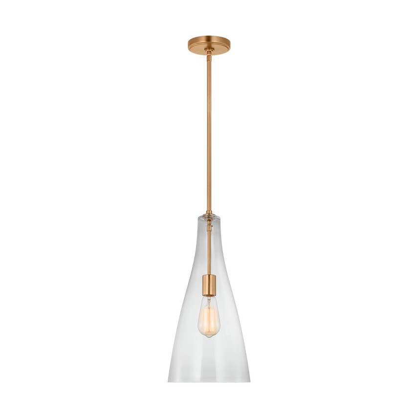 Visual Comfort Studio Canada - One Light Pendant - Arilda - Satin Brass- Union Lighting Luminaires Decor