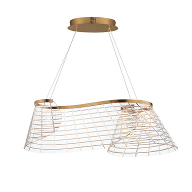 ET2 - LED Linear Pendant - Tartan - Brushed Champagne- Union Lighting Luminaires Decor