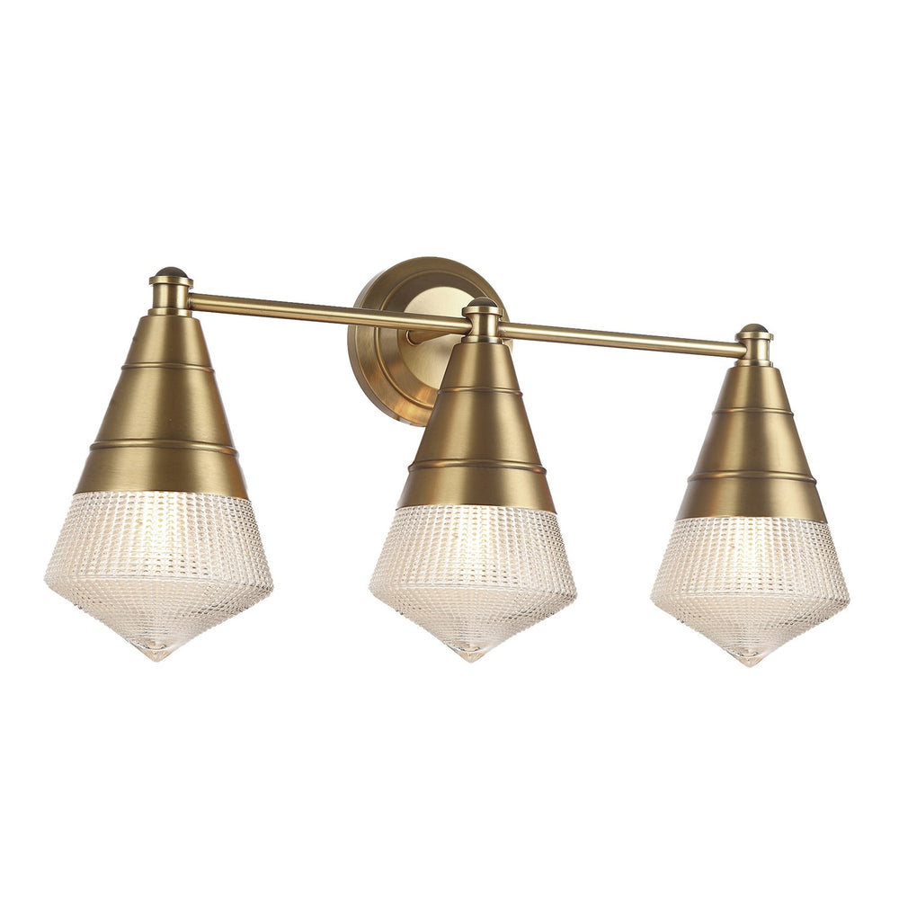 Maxim - Three Light Bath Vanity - Hargreaves - Natural Aged Brass- Union Lighting Luminaires Decor