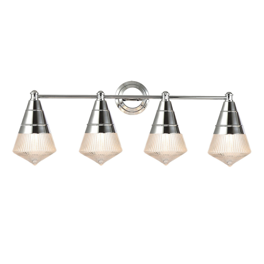 Maxim - Four Light Bath Vanity - Hargreaves - Polished Chrome- Union Lighting Luminaires Decor