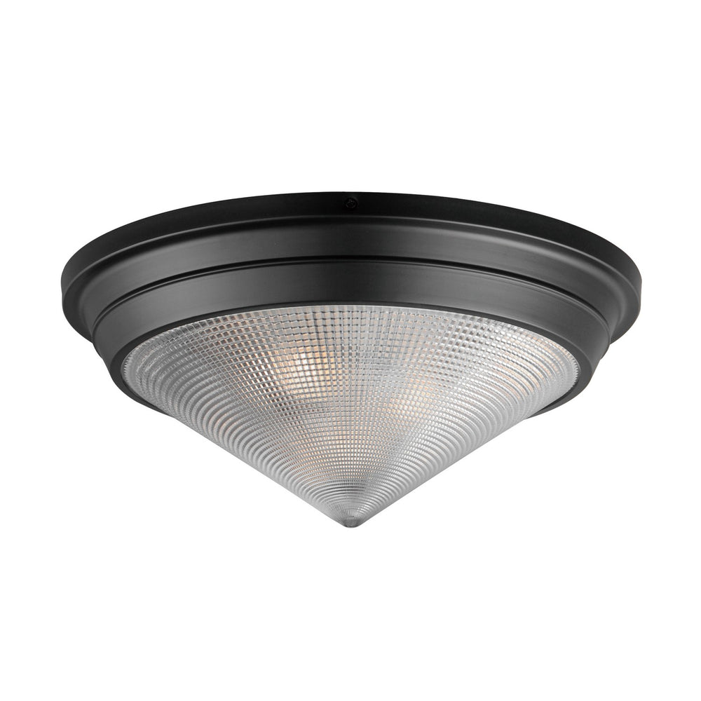 Maxim - Three Light Flush Mount - Hargreaves - Black- Union Lighting Luminaires Decor