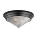 Maxim - Three Light Flush Mount - Hargreaves - Black- Union Lighting Luminaires Decor