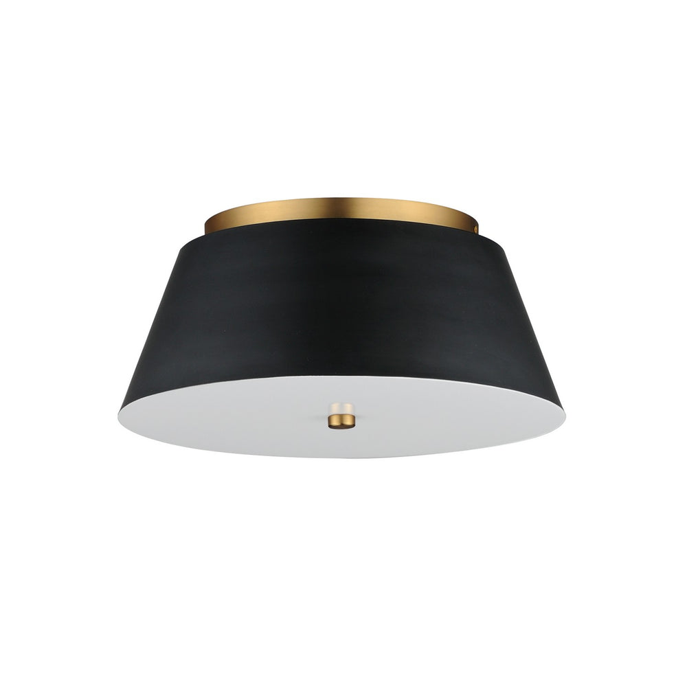 Maxim - LED Flush Mount - Miles - Black / Natural Aged Brass- Union Lighting Luminaires Decor