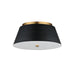 Maxim - LED Flush Mount - Miles - Black / Natural Aged Brass- Union Lighting Luminaires Decor