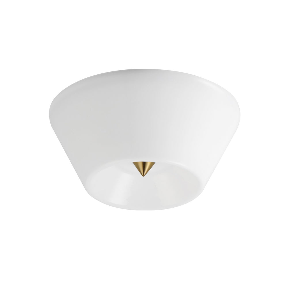Maxim - LED Flush Mount - Tack - Natural Aged Brass- Union Lighting Luminaires Decor