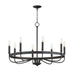 Maxim - Eight Light Chandelier - Frankie - Black- Union Lighting Luminaires Decor