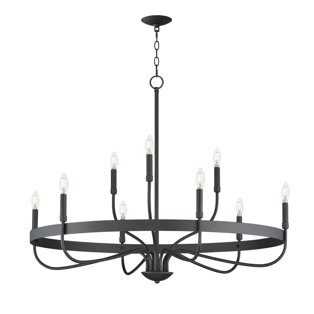 Maxim - Nine Light Chandelier - Frankie - Black- Union Lighting Luminaires Decor