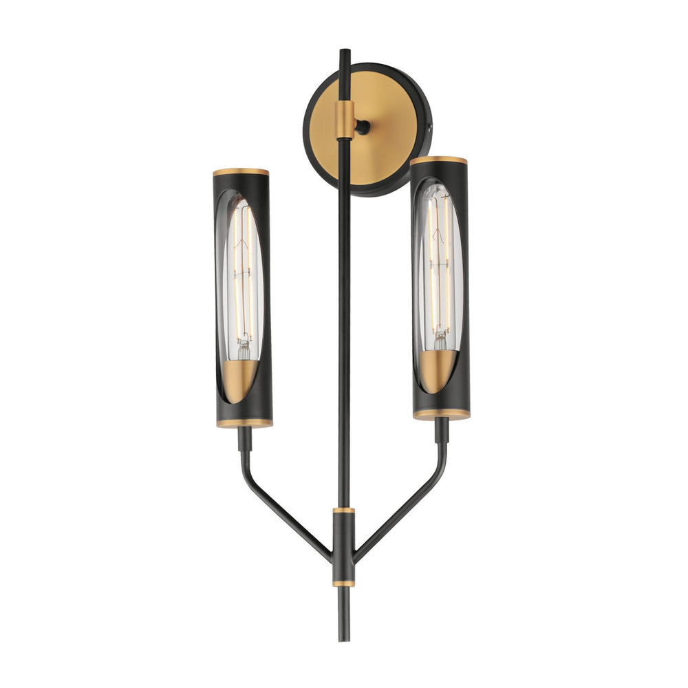 Maxim - LED Wall Sconce - Regent - Black / Antique Brass- Union Lighting Luminaires Decor